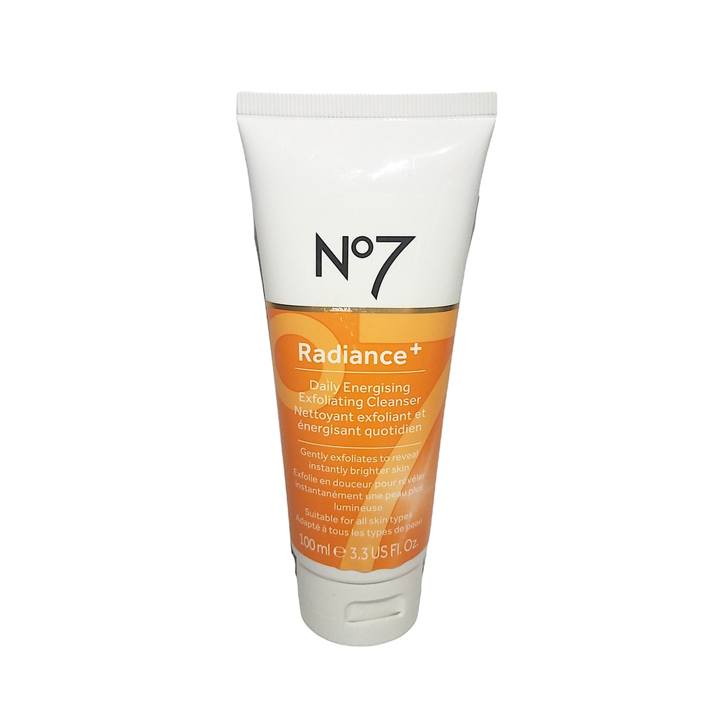 No7 Radiance+ Daily Energizing Exfoliating Cleanser 100ml (From USA