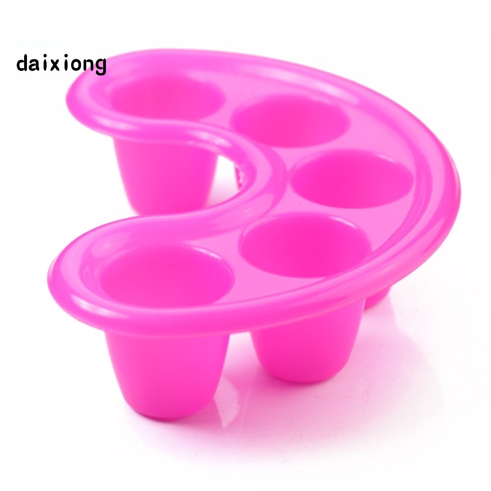 2 Pcs Separate Finger Nail Art Tips Soak Treatment Remover Manicure Bowl Tool