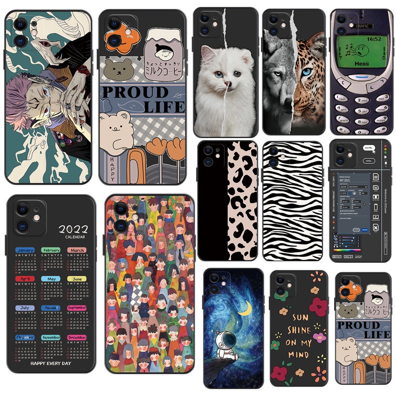 Ins Liquid Silicone Casing For Iphone 6 6s Plus 7 8 Plus Se 2 3 2022 Soft Cases Cute Cartoon