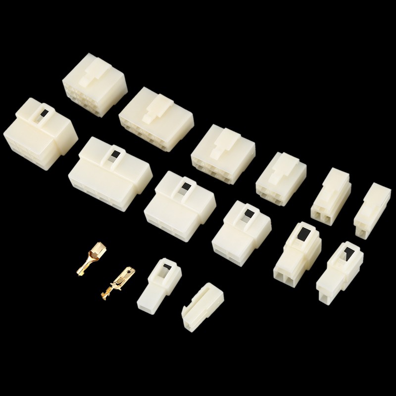 6.3mm 2 Pin Way Electrical Automotive Wire Connector Male Female Socket Plug and Pin Header Crimp Wire Terminals Kit for Motorcycle 6.3mm 2 Pin Boats -20 Set Car Bike Electrical Connectors Kit