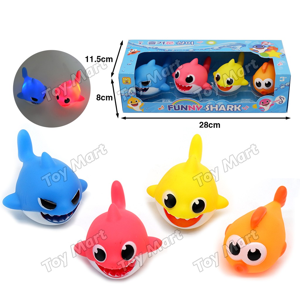 Baby Shark Funny Shark 4 pcs Set Light Sound High Quality NEW ARRIVAL ...