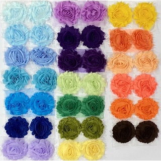 Shabby Flowers Plain Frayed All Colors Sold Per 2 Pieces #2