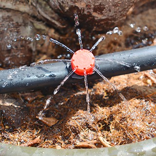 20Pcs 1/4 inch Barb Dripper Garden Irrigation Nozzle 8 Hole Adjustable Sprinkler #7