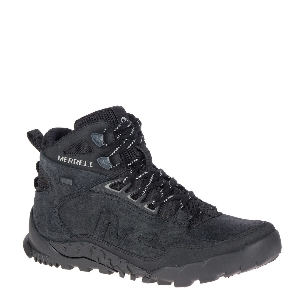 Merrell Men's Annex Trak V Mid Waterproof Hiking Shoes (Black) | Shopee ...