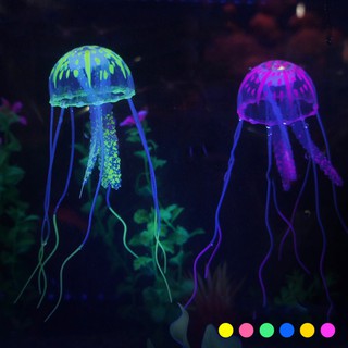 Glowing Luminous Artificial Jellyfish Aquarium Decor Fish Tank Ornament #8