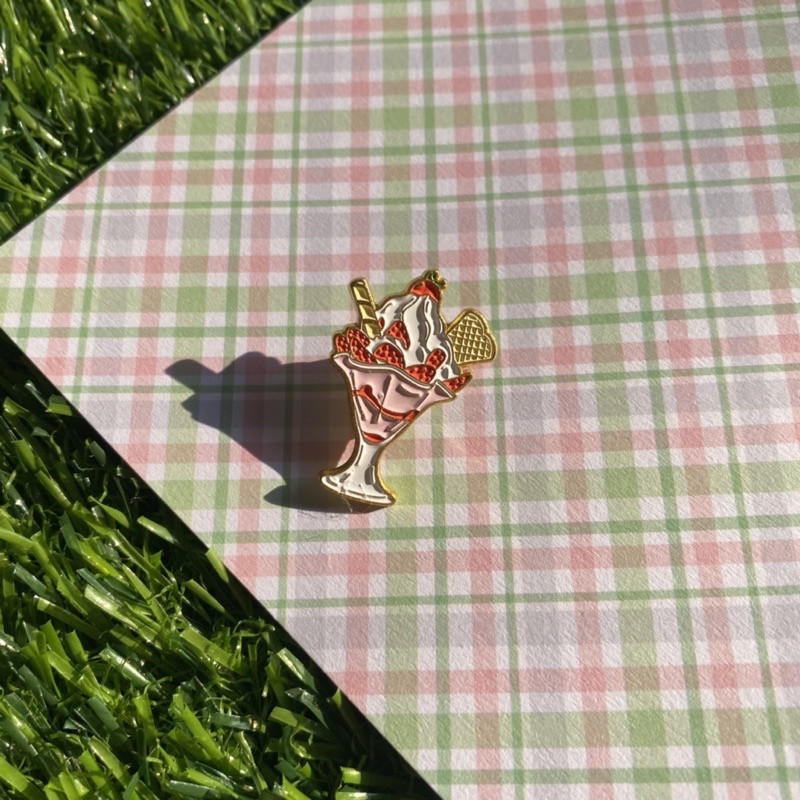 CBMA Curated Enamel Pins Strawberry Ice Cream Shopee Philippines