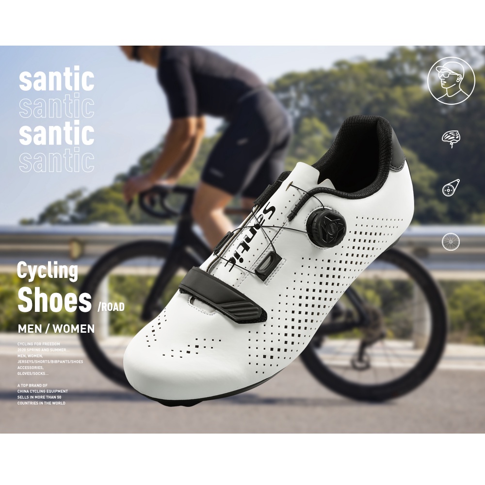 Santic Cycling Shoes with Compatible Cleat Breathable Sole Unisex  Professional Athletic Bike Lock Bicycle Shoes for women and men BS21027 |  Shopee Philippines