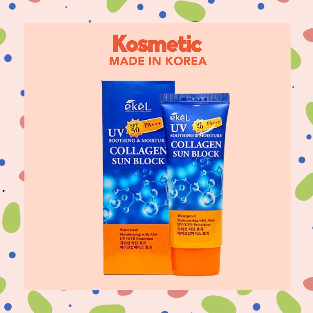 EKEL UV Soothing & Moisture Sun Block - COLLAGEN SPA50+ PA+++ (70ml ...