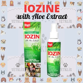 [VETKLIX] 1pc Papi Iozin Animal Wound Spray 120ml (Dogs, Cats, Pigs, Roosters, Cows, Horse, etc.,)