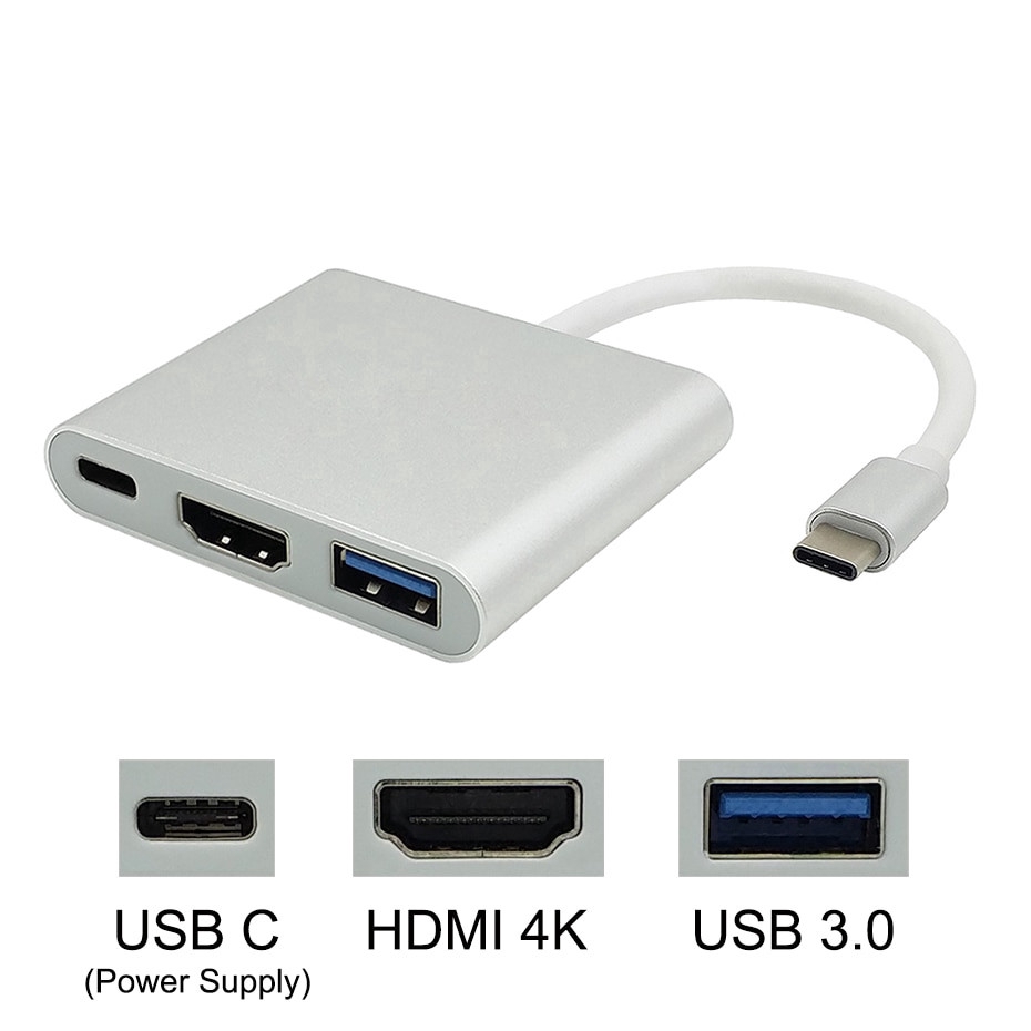 Type C To HDMI Converter USB 3.0 Charging Adapter Cable 4K Shopee