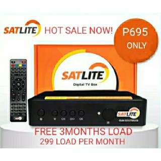 Promo of April:Satlite Prepaid Box W/Free 1500 load for 3months 499 per months (need dish)