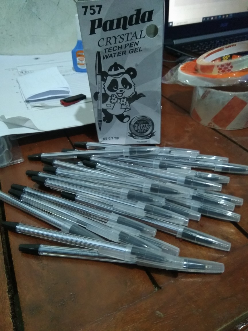Panda Crystal Ball Pen Tech Pen Water Gel Pen 0.7 tip 25 pcs per Box Shopee Philippines