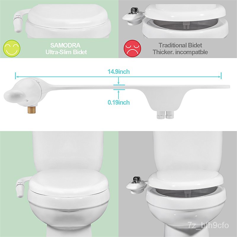 SAMODRA Toilet Bidet Ultra-Slim Bidet Toilet Seat Attachment With Brass  Inlet Adjustable Water Press | Shopee Philippines