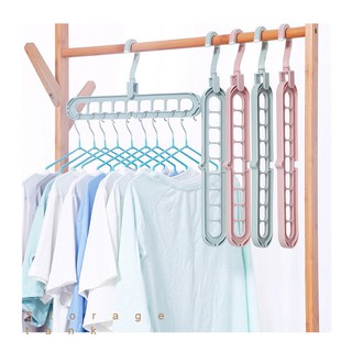 Multi Functional Magic Hanger Storage Artifact Hanger Home Drying Rack 9 Hole Folding Hanger Shopee Philippines