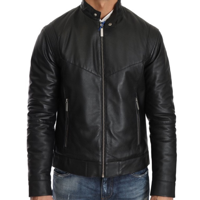 versace jeans leather jacket