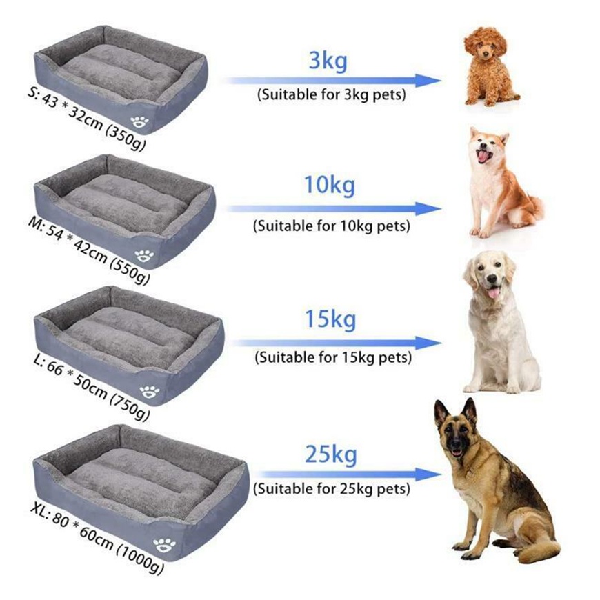 ┅[9.9 SALE] Cozy Warm Dog Bed Mat House Pad Pet Supplies Kennel Soft Dog Puppy Warm dog bed washab