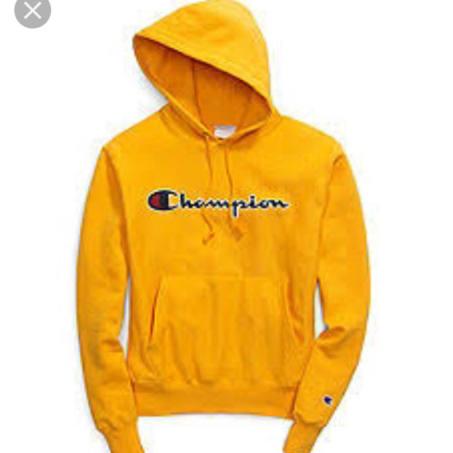 champion hoodie mustard yellow