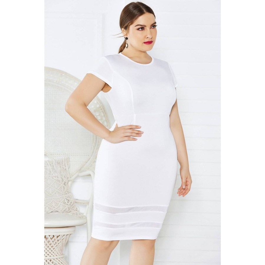 plus size white evening dress