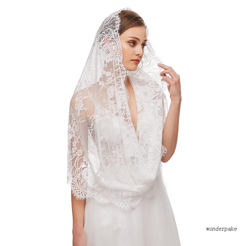 won Lace Floral Church Veils Head Covering Latin Mass Mantilla Veils ...