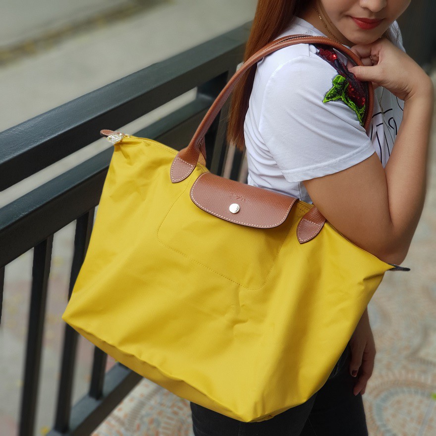 Longchamp bag mustard yellow sale