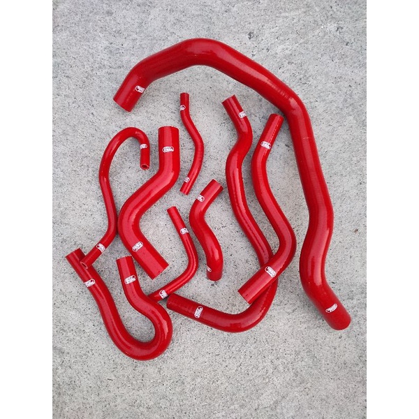 SAMCO radiator hose 9 pcs. set. for honda civic 8800 model SOHC (red
