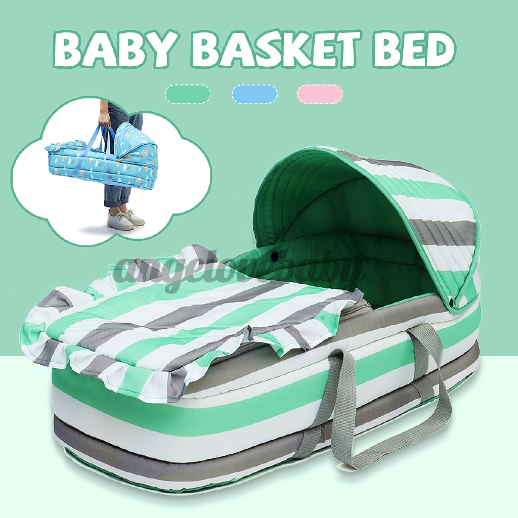 baby-moses-basket-safe-newborn-travel-bed-bassinet-carrier-cradle-with-hood-cute-u2j3-shopee