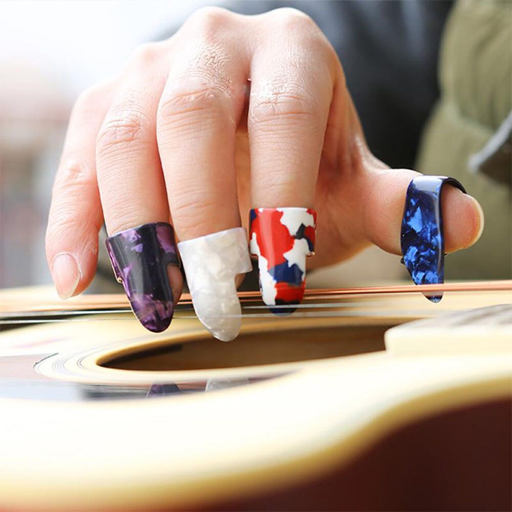 4 pieces Guitar Finger Pick Assorted Color Finger Protector Shopee