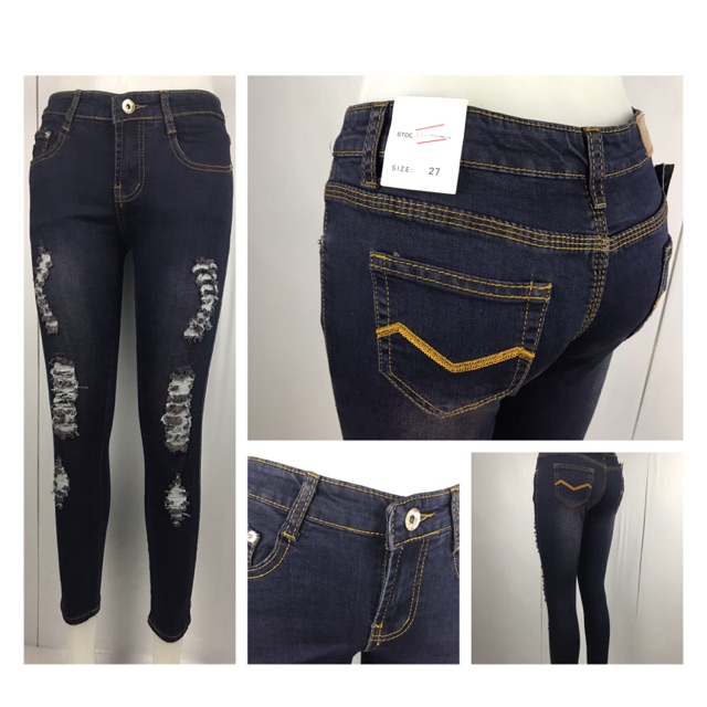 hole skinny jeans