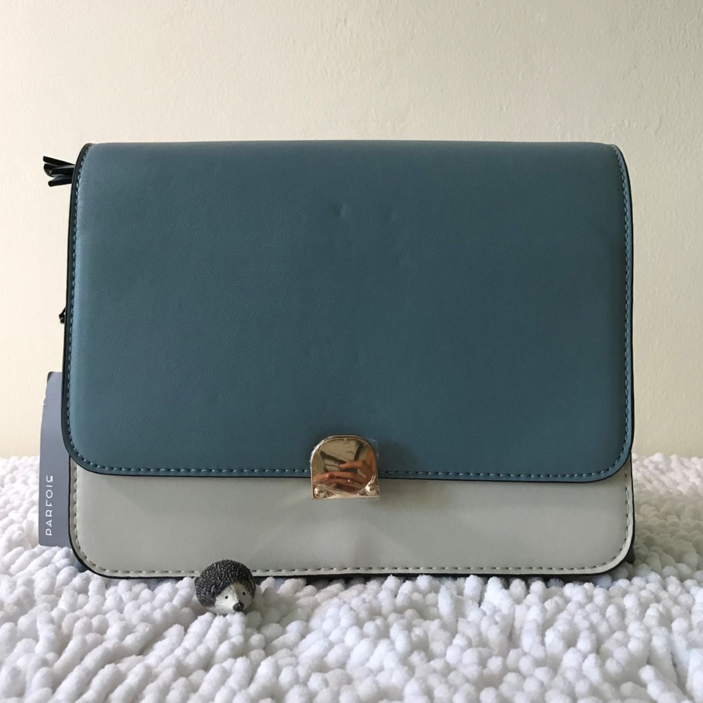 teal shoulder bag