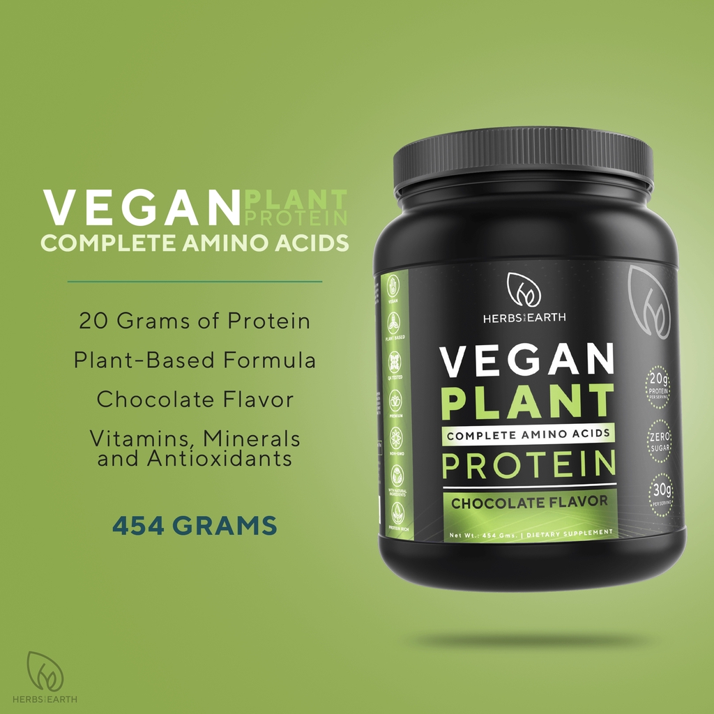 Herbs Of The Earth Vegan Plant Based Protein Powder Chocolate 454 Grams With Scoop Shopee Philippines
