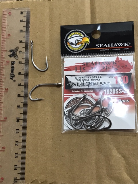 O Shaughnessy Stainless Steel Fishing Hook 1920ss 2x Seahawk Big Game Hook Size 1 0 3 0 Shopee Philippines