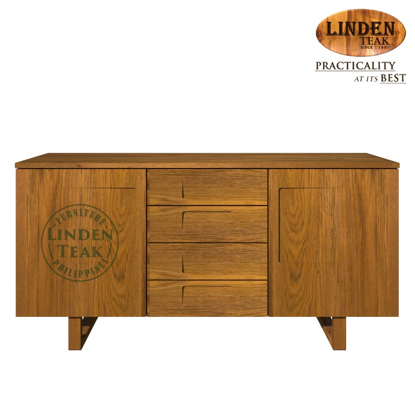 Handcrafted Solid Teak Wood Modern Buffet Table Furniture Shopee