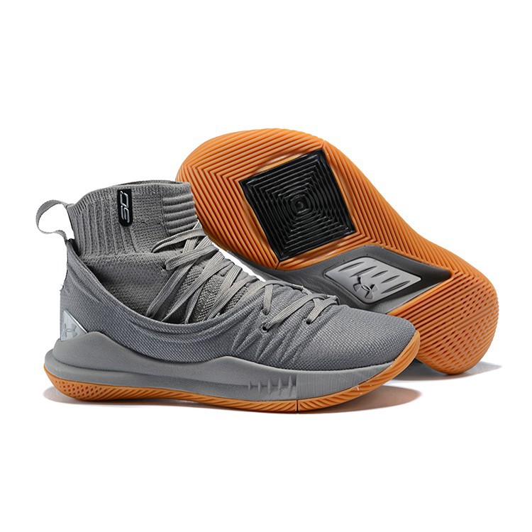 Under Armour Curry 5 High Tops Grey Gum (OEM) Shoes | Shopee Philippines