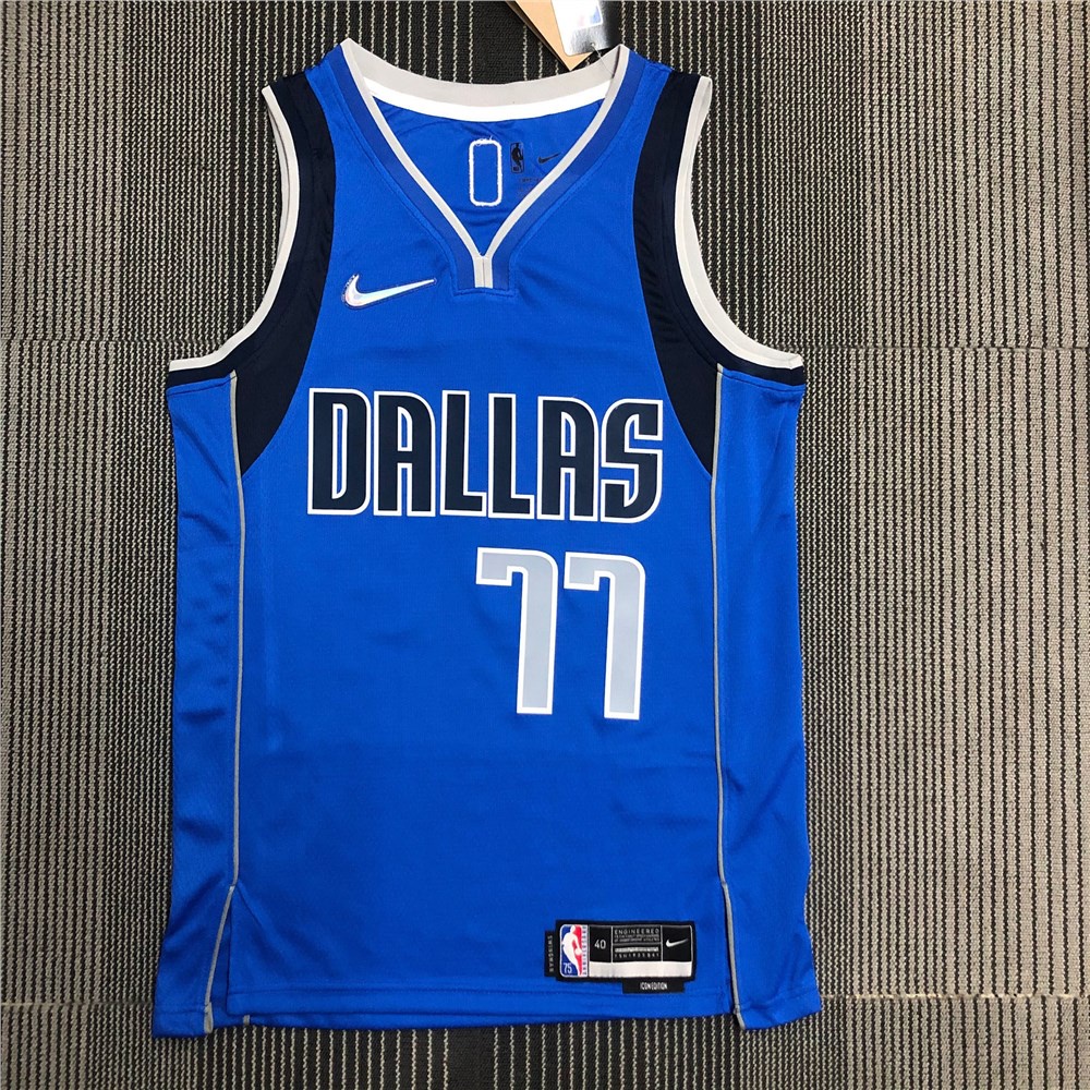 Hot pressing Authentic Custom Jersey 2022 Mens Dallas Mavericks Luka ...