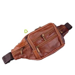 [COD&READY] Waist Belt Bag Sports Run Body And Shoulder Bags Genuine leather top layer leather #8