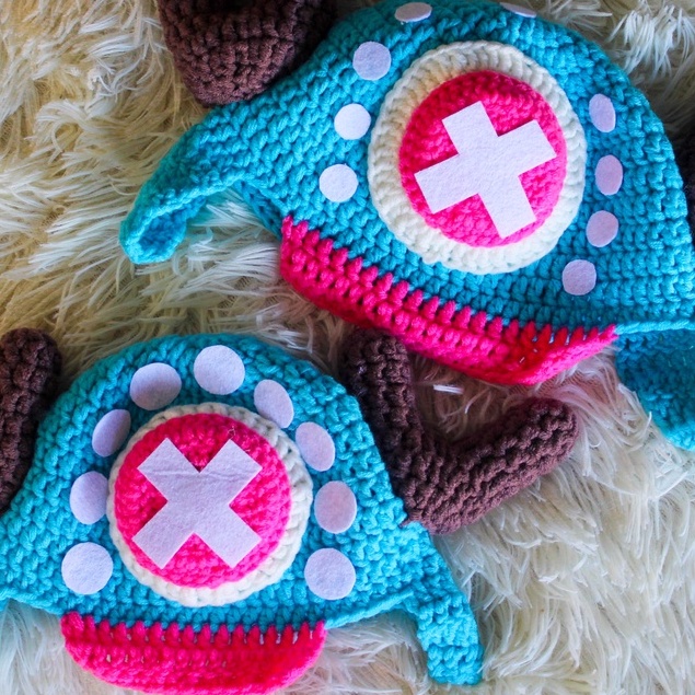 ONEPIECE ANIME CHOPPER Crochet Cap/ Hat Costume Set for Baby 012