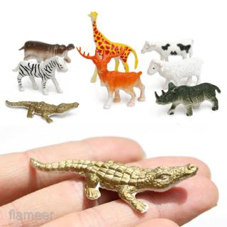 FLAMEER 68pcs Simulation Farm Zoo Animal Model Figure ...