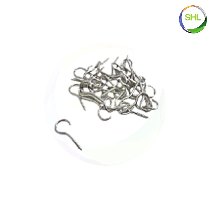 Screw Hock Curtain Net Wire 144 Nickle Hooks Screw In Spiral Hanger