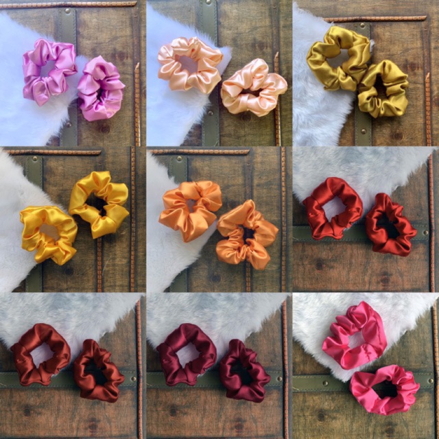 Silk Satin Scrunchies Burning Sunrise Collection Shopee