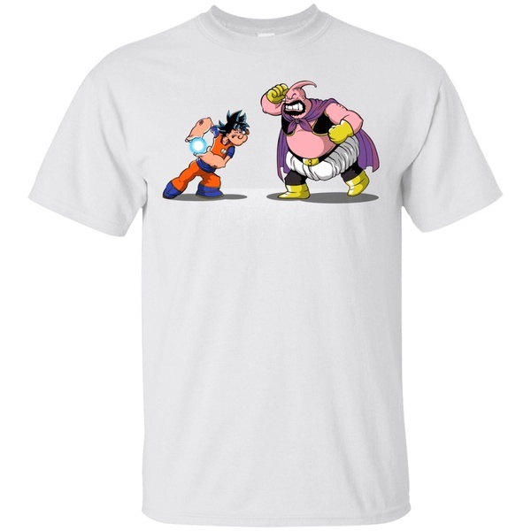 Popeye Bluto Dragon Ball Goku Majin Buu Parody Funny Cartoon White T ...