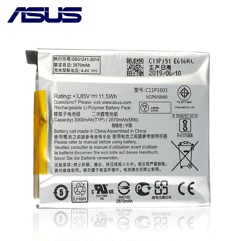 Asus Zenfone 3 Deluxe Zs570kl Battery C11p1603 Original Quality And Capacity 3480mah Battery Shopee Philippines