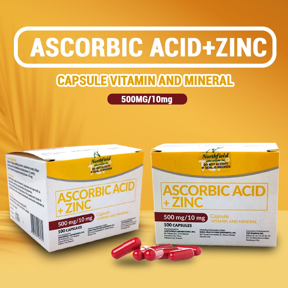 Groandgo Ascorbic Acid Zinc Capsule 500mg10mg 100 Capsules Immunity 4551