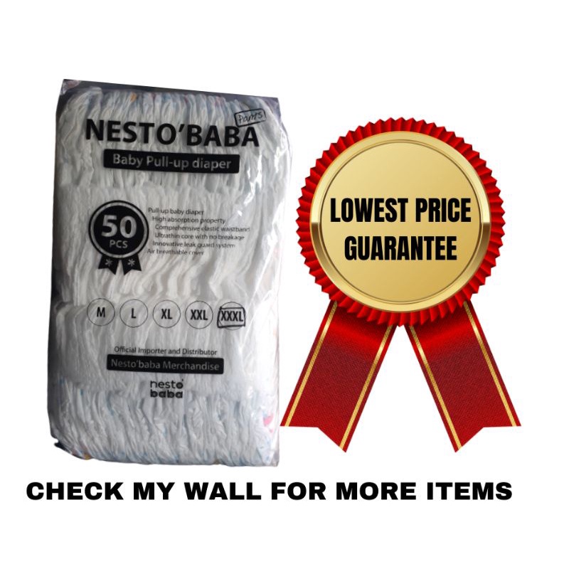Unilove diaper Lampien diaper Nesto baba diaper Nesto Baba Newborn-4XL PANTS & TAPES‼️LOWEST PRICE G