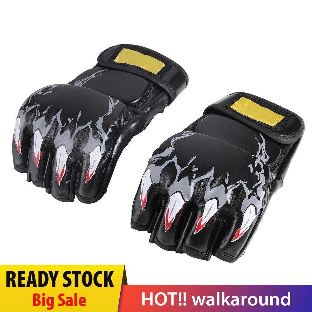 Download Wal Grappling Half Finger MMA Gloves Training Punching ...