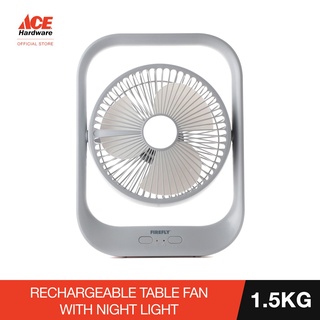 FIREFLY Rechargeable Fan W/ Night Light 7in. FEL-654