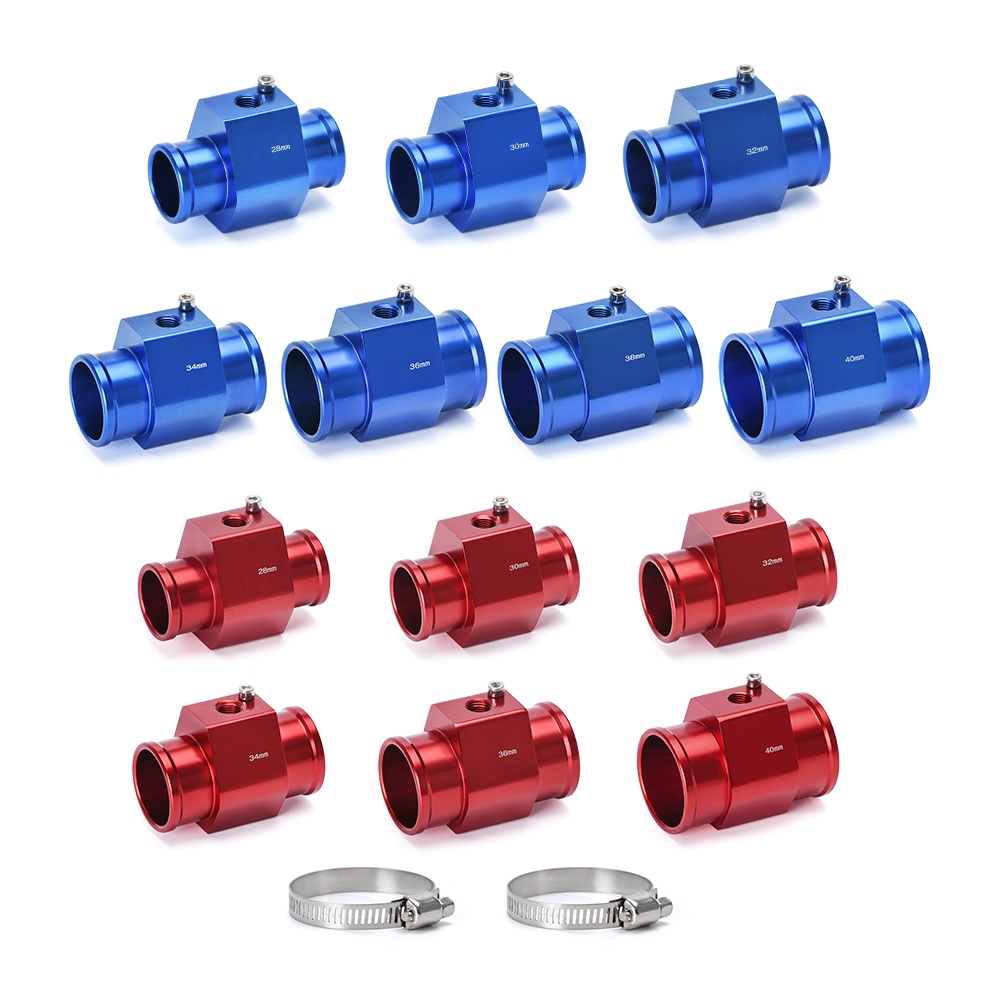 Universal Aluminum Alloy Water Temp Joint Pipe - Car Radiator Hose Adapter With Clamps - View #11