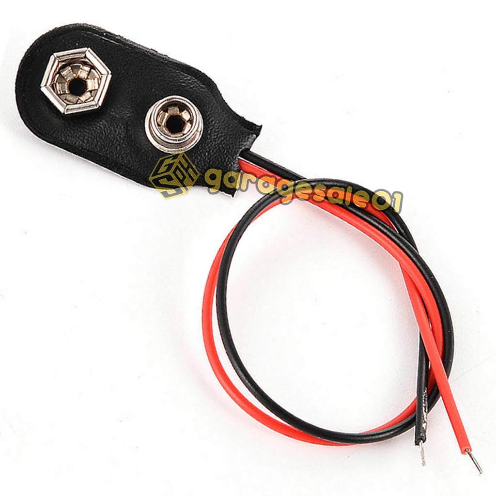 9V Battery Holder Clip SnapOn Clip Connector Cable With Wire Shopee