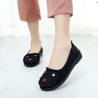 cute all black non slip shoes