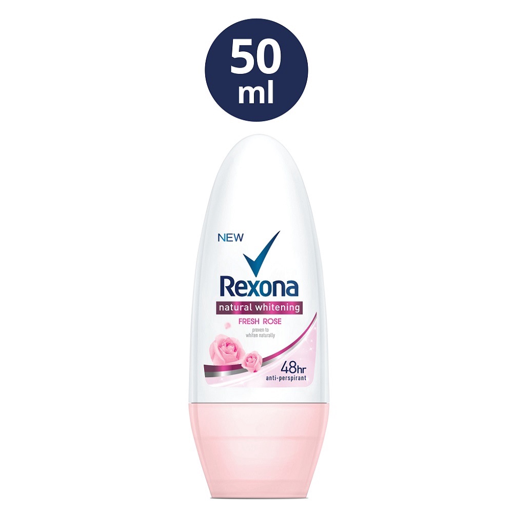 Rexona Women Deodorant RollOn Natural Whitening Fresh Rose 50Ml