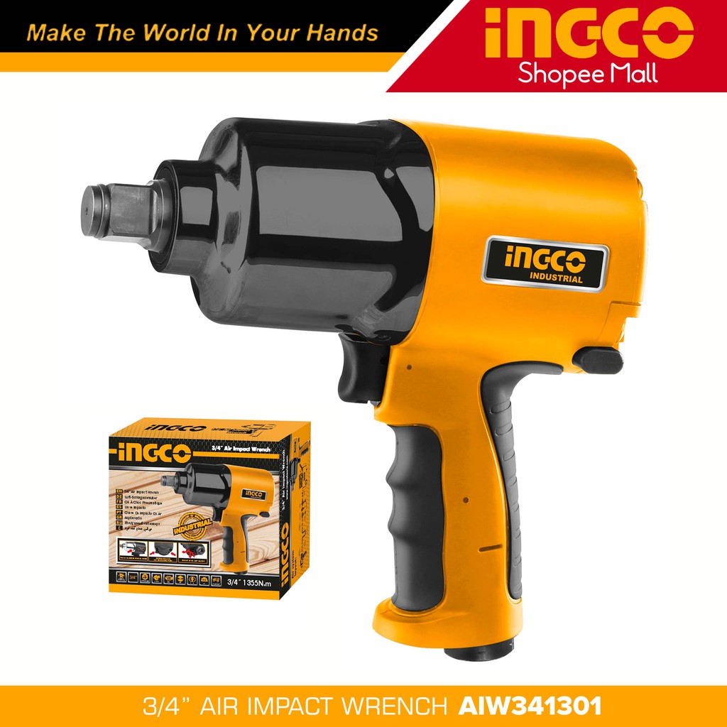 Ingco AIW341301 3/4" Air Impact Wrench 1355Nm IPT Shopee Philippines